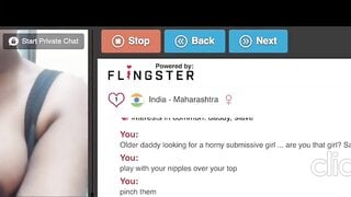 Omegle/DirtyRoulette Dirty Indian Slut Obeys Daddy