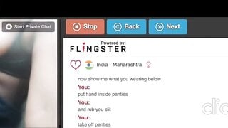 Omegle/DirtyRoulette Dirty Indian Slut Obeys Daddy