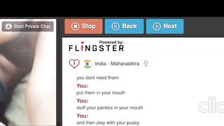 Omegle/DirtyRoulette Dirty Indian Slut Obeys Daddy