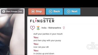 Omegle/DirtyRoulette Dirty Indian Slut Obeys Daddy