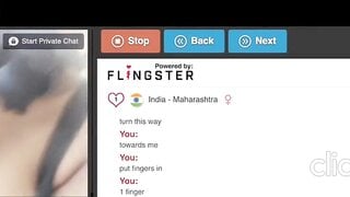 Omegle/DirtyRoulette Dirty Indian Slut Obeys Daddy