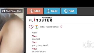 Omegle/DirtyRoulette Dirty Indian Slut Obeys Daddy