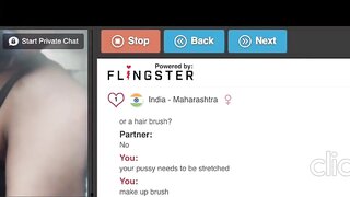 Omegle/DirtyRoulette Dirty Indian Slut Obeys Daddy