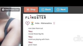 Omegle/DirtyRoulette Dirty Indian Slut Obeys Daddy