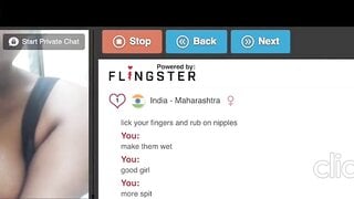 Omegle/DirtyRoulette Dirty Indian Slut Obeys Daddy
