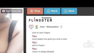Omegle/DirtyRoulette Dirty Indian Slut Obeys Daddy