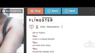 Omegle/DirtyRoulette Dirty Indian Slut Obeys Daddy