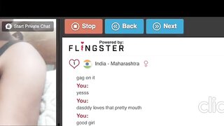 Omegle/DirtyRoulette Dirty Indian Slut Obeys Daddy