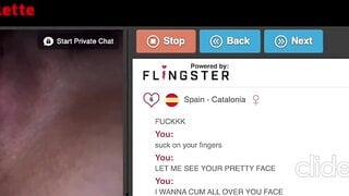 Omegle Spanish Whore Gets Her Cum Face On