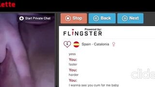 Omegle Spanish Whore Gets Her Cum Face On