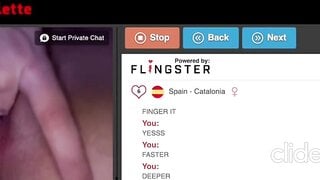 Omegle Spanish Whore Gets Her Cum Face On