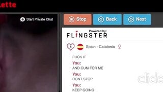 Omegle Spanish Whore Gets Her Cum Face On
