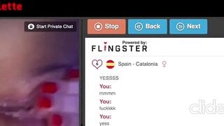 Omegle Spanish Whore Gets Her Cum Face On