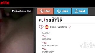 Omegle Spanish Whore Gets Her Cum Face On