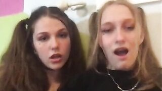 Teens Teasing Me While I Jerk Off