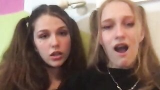Teens Teasing Me While I Jerk Off