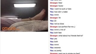 Omegle - Feet tease