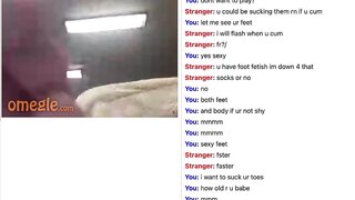 Omegle - Feet tease