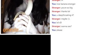 Omegle Teen Sucks And Throats Banana (non nude)