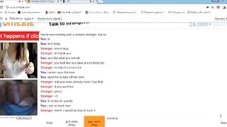 Sexy Brunette Plays On Omegle