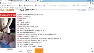Sexy Brunette Plays On Omegle