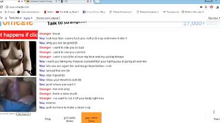 Sexy Brunette Plays On Omegle