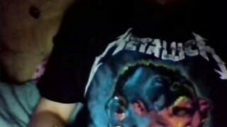 Omegle Hot Teen Big Tits With Metallica Shirt