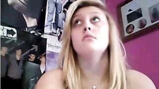 Cute Thicc White Teen Slut Shows Her Pink Slit
