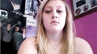 Cute Thicc White Teen Slut Shows Her Pink Slit