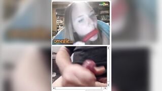 Omegle Teen Sucks Handle And Watches Cumshot