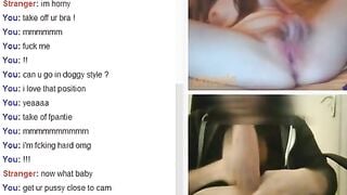 Omegle Girl Wet Over Huge Cock