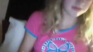 Blonde Cutie Strips on Omegle