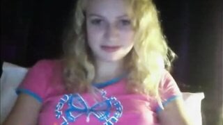 Blonde Cutie Strips on Omegle