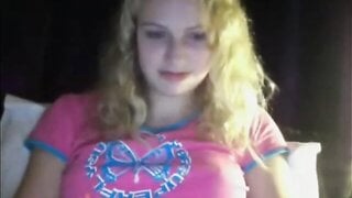 Blonde Cutie Strips on Omegle