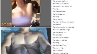 Omegle girl worships big cock