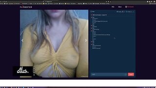 Hot Blonde Teases Tits On Cam