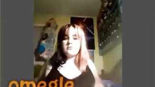 Omegle Teen Plays With Tits