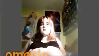 Omegle Teen Plays With Tits