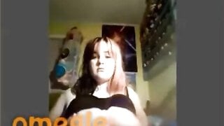Omegle Teen Plays With Tits