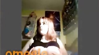 Omegle Teen Plays With Tits