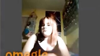 Omegle Teen Plays With Tits