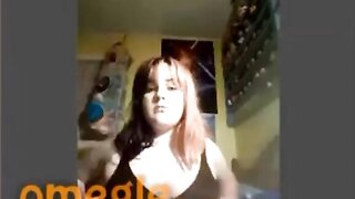 Omegle Teen Plays With Tits