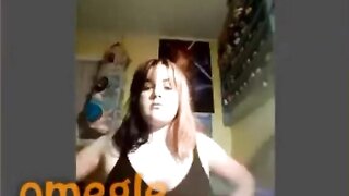 Omegle Teen Plays With Tits