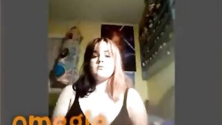 Omegle Teen Plays With Tits