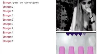 Hot blond Plays And Losses Strip Omegle Game