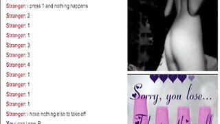 Hot blond Plays And Losses Strip Omegle Game
