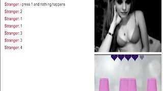 Hot blond Plays And Losses Strip Omegle Game
