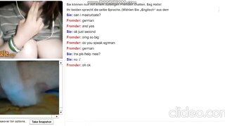 German Girl Plays With Huge Tits on Omegle