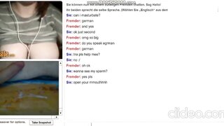 German Girl Plays With Huge Tits on Omegle