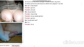 German Girl Plays With Huge Tits on Omegle